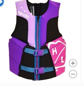 Vibrant Purple Swim Vest with Secure Fit and Sporty Design